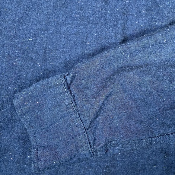 Stoic Shirt Men's Small Navy Blue Speckled Long Sleeve Button‎ Up - Picture 5 of 7